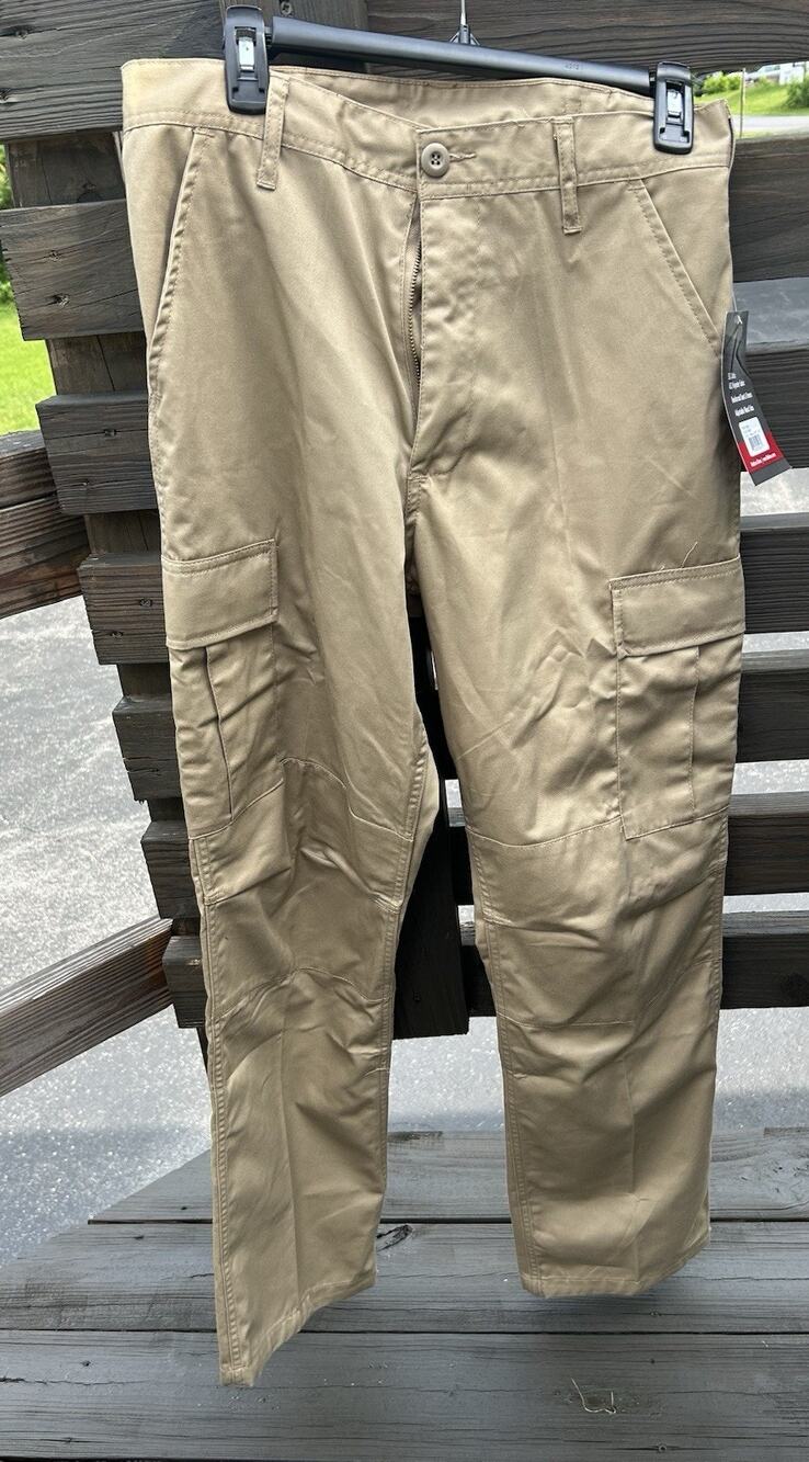 New ROTHCO Relaxed Fit Zipper Fly BDU Pants style 2931 Tactical Small Khaki